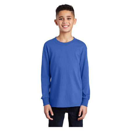 Port & Company ® Youth Long Sleeve Core Cotton Tee. PC54YLS - Port & Company PC54YLS T-Shirts Port & Company