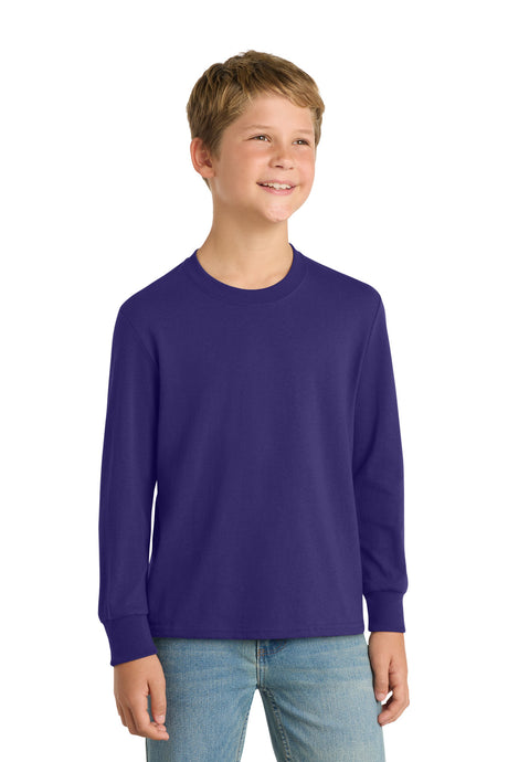 Port & Company PC54YLS Youth Long Sleeve Core Cotton Tee Wholesale Youth Long Sleeve Tees | Port & Co PC54YLS