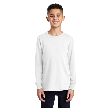 Port & Company ® Youth Long Sleeve Core Cotton Tee. PC54YLS - Port & Company PC54YLS T-Shirts Port & Company