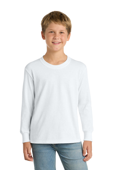 Port & Company PC54YLS Youth Long Sleeve Core Cotton Tee Wholesale Youth Long Sleeve Tees | Port & Co PC54YLS