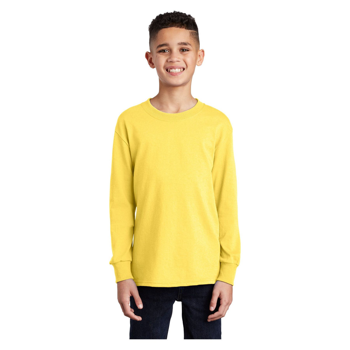 Port & Company ® Youth Long Sleeve Core Cotton Tee. PC54YLS - Port & Company PC54YLS T-Shirts Port & Company