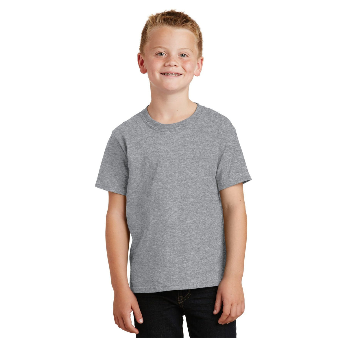 Port & Company ® - Youth Core Cotton Tee. PC54Y - Athletic Heather - Port & Company PC54Y T-Shirts Port & Company Athletic Heather XS