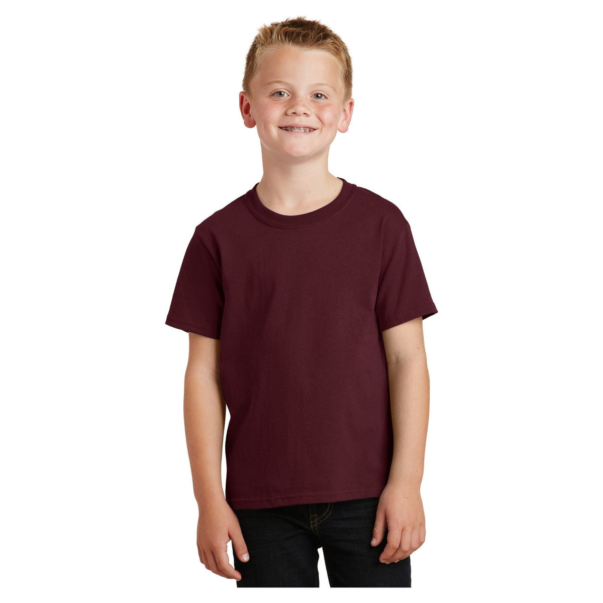 Port & Company ® - Youth Core Cotton Tee. PC54Y - Athletic Maroon - Port & Company PC54Y T-Shirts Port & Company Athletic Maroon XS