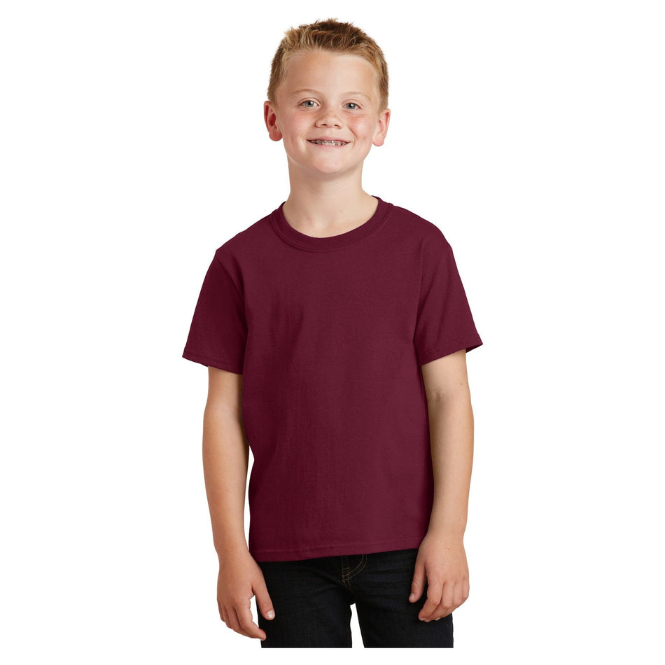 Port & Company ® - Youth Core Cotton Tee. PC54Y - Cardinal - Port & Company PC54Y T-Shirts Port & Company Cardinal XS