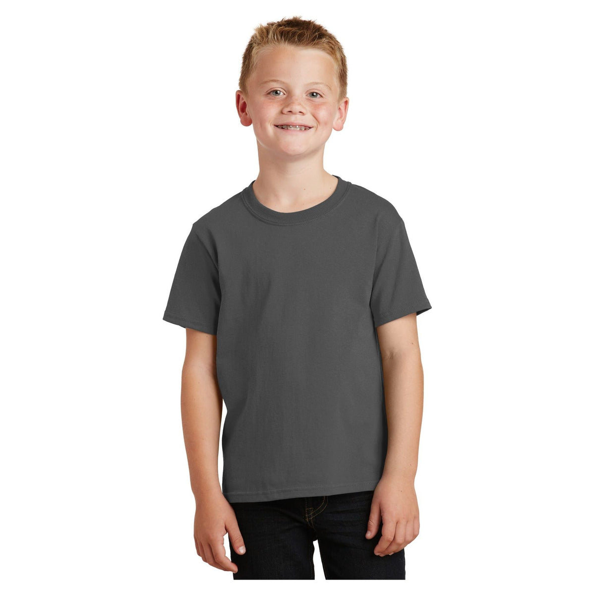 Port & Company ® - Youth Core Cotton Tee. PC54Y - Charcoal - Port & Company PC54Y T-Shirts Port & Company Charcoal XS