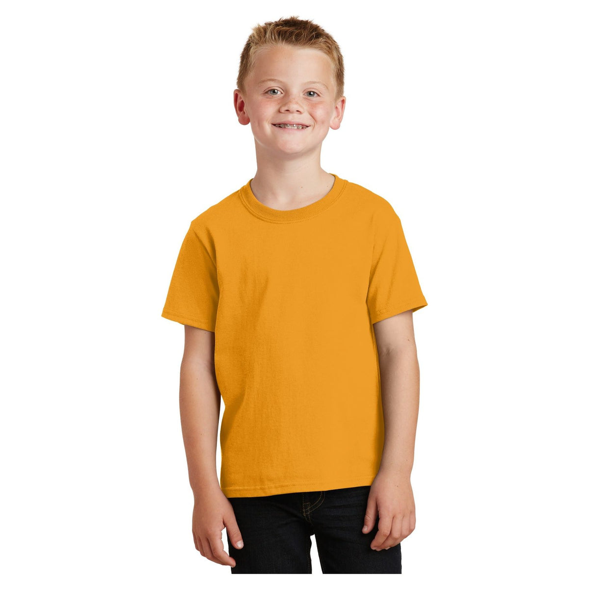 Port & Company ® - Youth Core Cotton Tee. PC54Y - Gold - Port & Company PC54Y T-Shirts Port & Company Gold XS