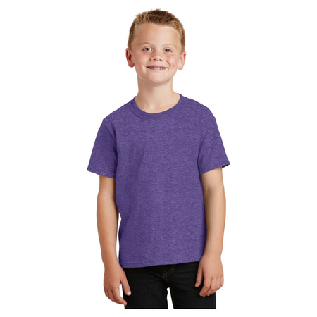 Port & Company ® - Youth Core Cotton Tee. PC54Y - Heather Purple - Port & Company PC54Y T-Shirts Port & Company Heather Purple XS