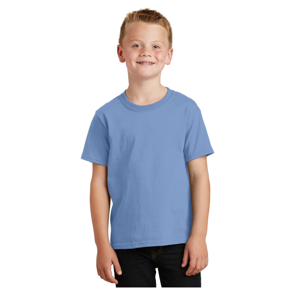 Port & Company ® - Youth Core Cotton Tee. PC54Y - Light Blue - Port & Company PC54Y T-Shirts Port & Company Light Blue XS