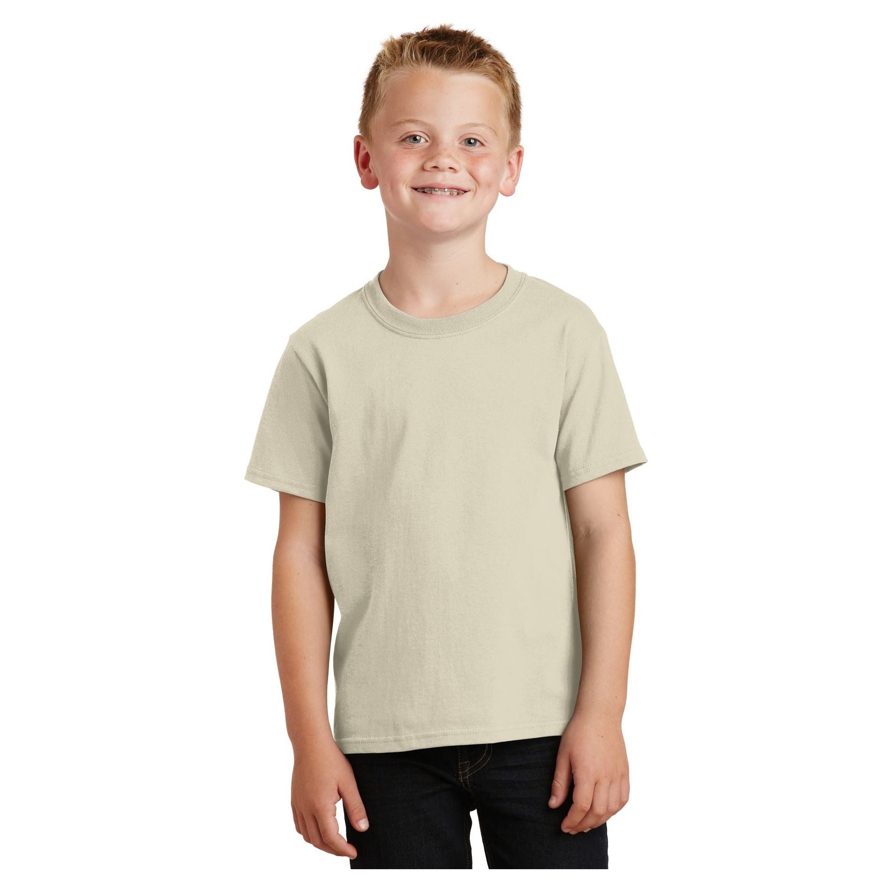 Port & Company ® - Youth Core Cotton Tee. PC54Y - Natural - Port & Company PC54Y T-Shirts Port & Company Natural XS