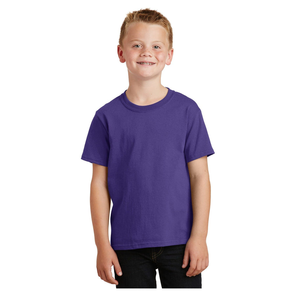 Port & Company ® - Youth Core Cotton Tee. PC54Y - Purple - Port & Company PC54Y T-Shirts Port & Company Purple XS