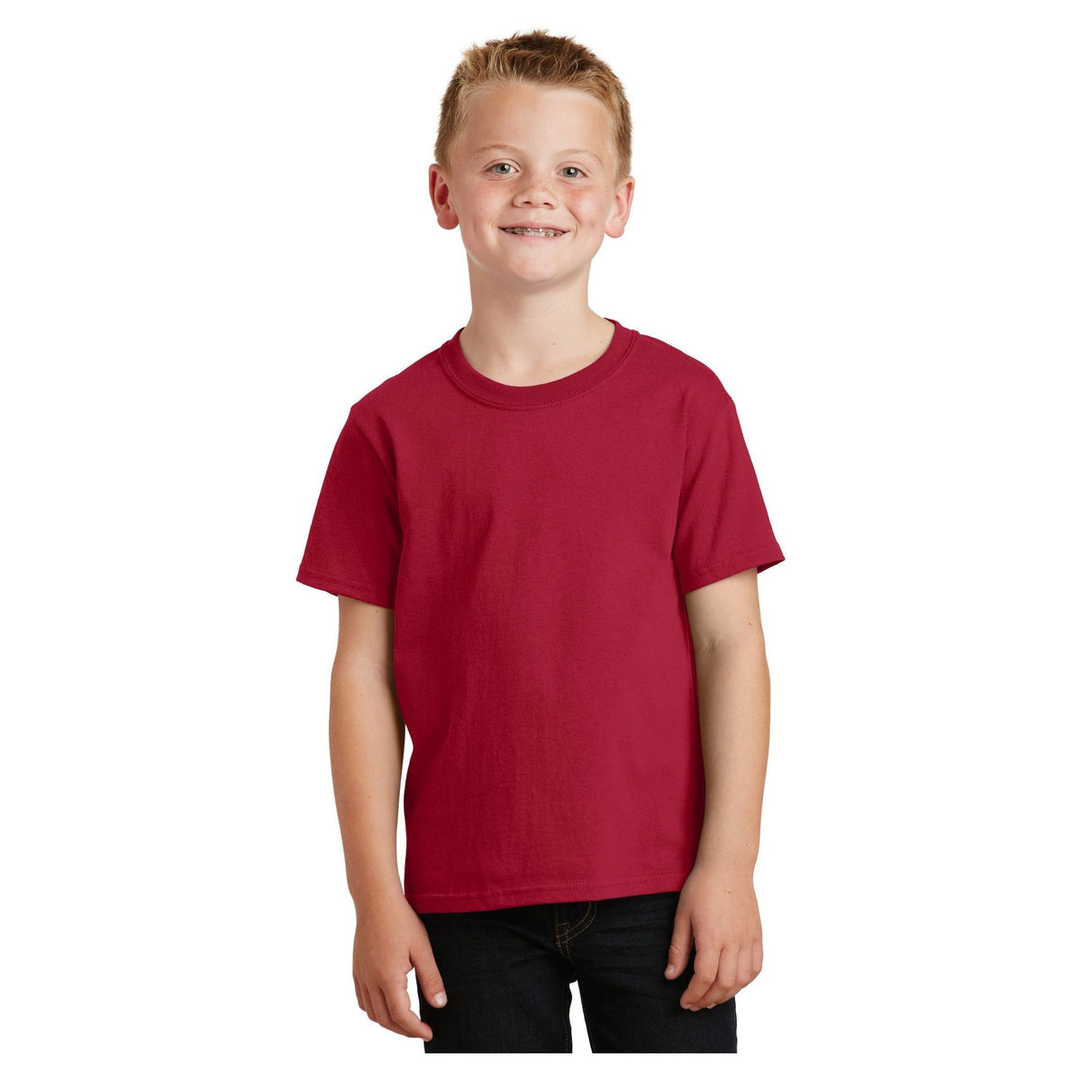 Port & Company ® - Youth Core Cotton Tee. PC54Y - Red - Port & Company PC54Y T-Shirts Port & Company Red XS