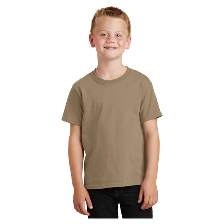 Port & Company ® - Youth Core Cotton Tee. PC54Y - Sand - Port & Company PC54Y T-Shirts Port & Company Sand XS