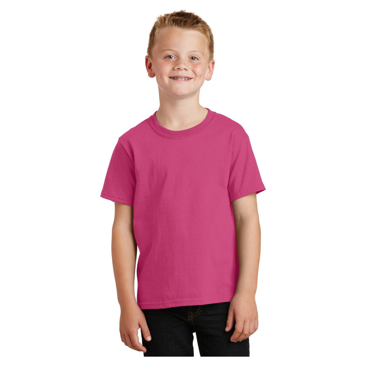 Port & Company ® - Youth Core Cotton Tee. PC54Y - Sangria - Port & Company PC54Y T-Shirts Port & Company Sangria XS