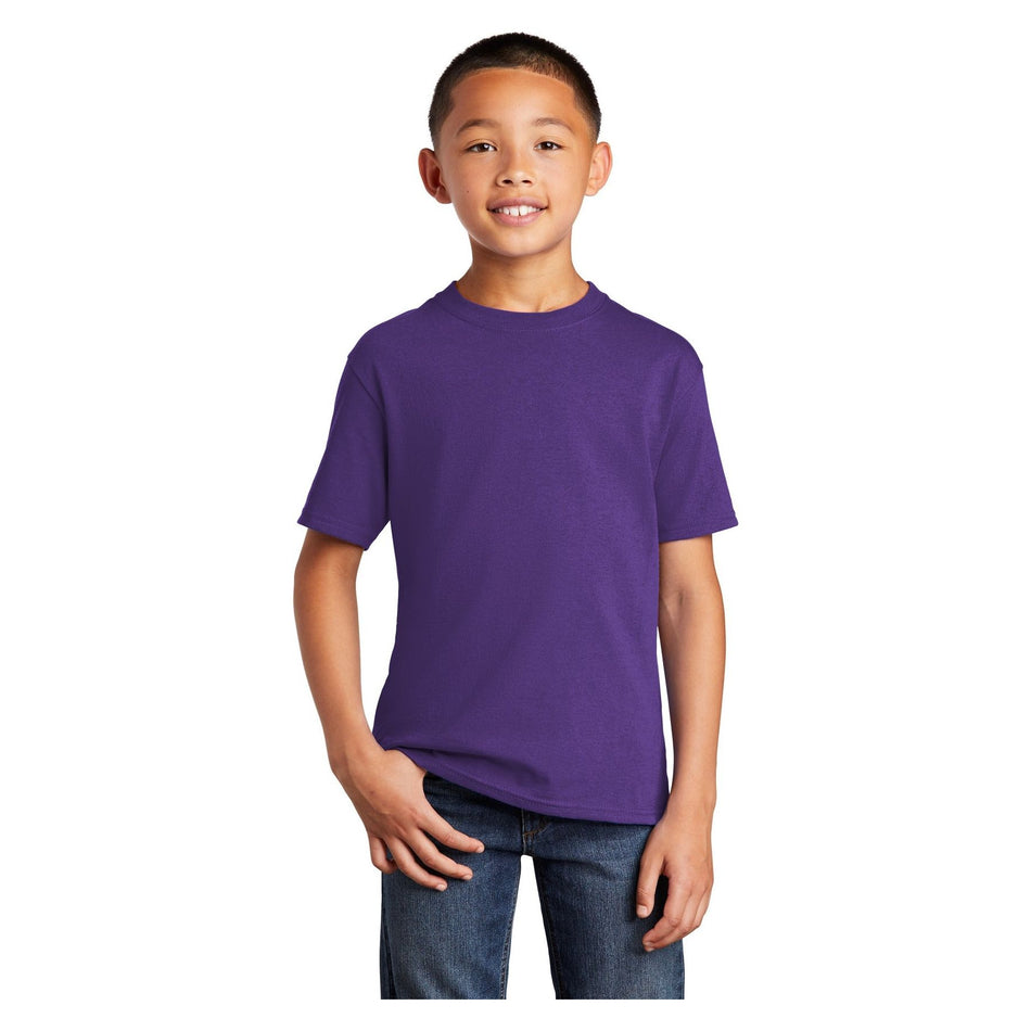 Port & Company ® - Youth Core Cotton Tee. PC54Y - Team Purple - Port & Company PC54Y T-Shirts Port & Company Team Purple XS