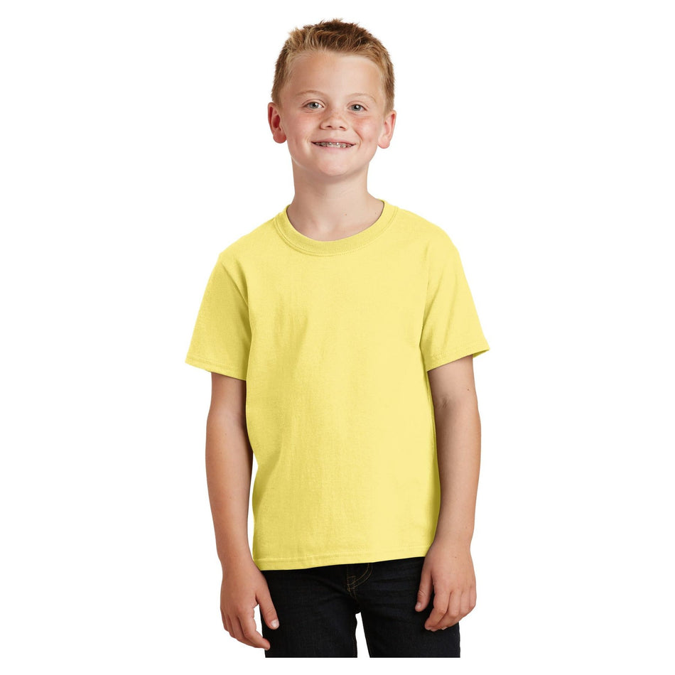 Port & Company ® - Youth Core Cotton Tee. PC54Y - Yellow - Port & Company PC54Y T-Shirts Port & Company Yellow XS