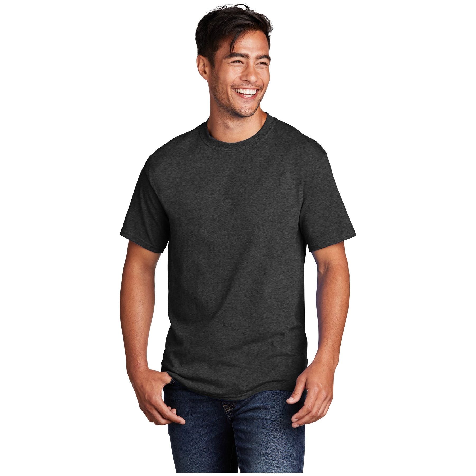 Port & Company ® - Core Cotton Tee. PC54 - Black Heather - Port & Company PC54 T-Shirts Port & Company Black Heather S