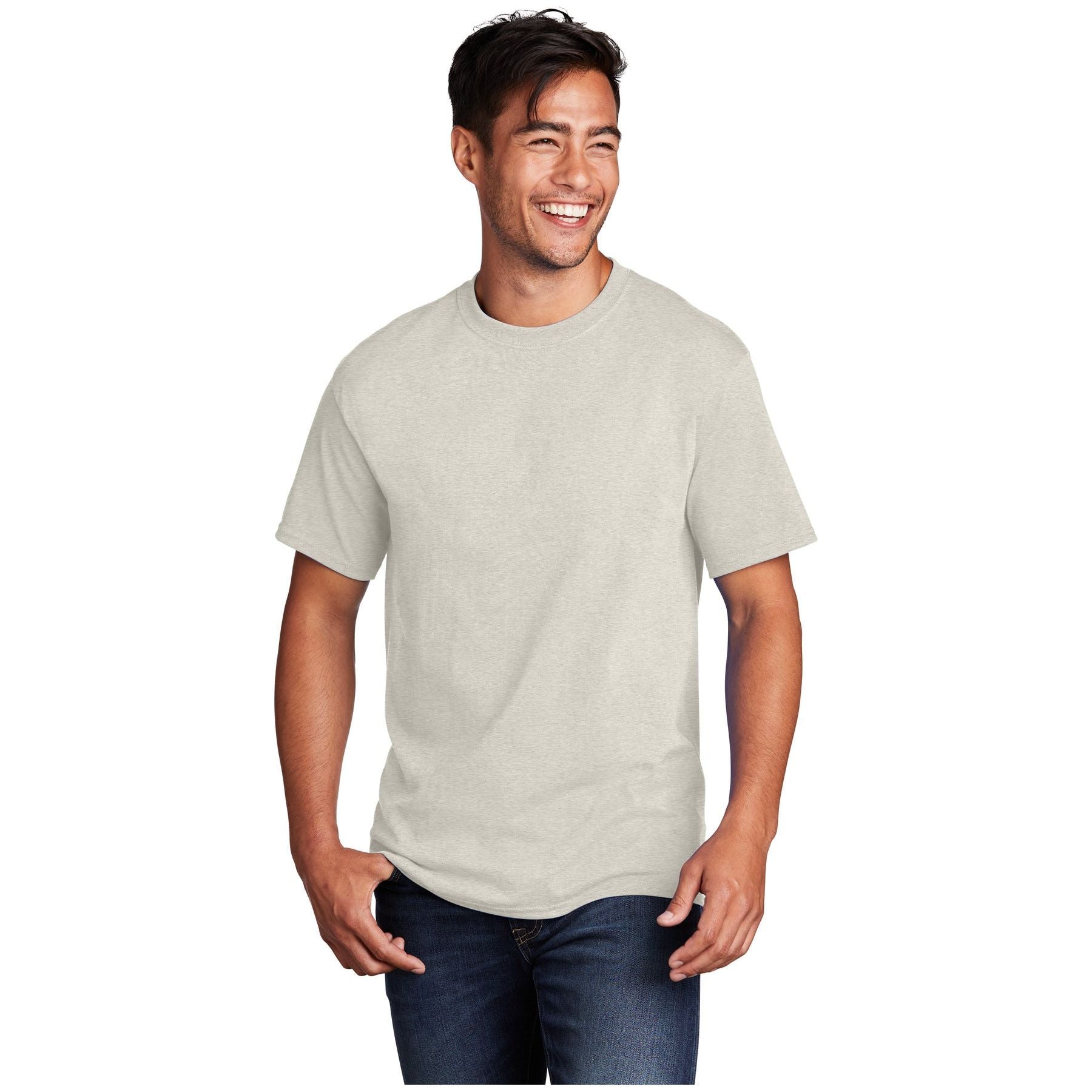 Port & Company ® - Core Cotton Tee. PC54 - Oatmeal Heather - Port & Company PC54 T-Shirts Port & Company Oatmeal Heather S