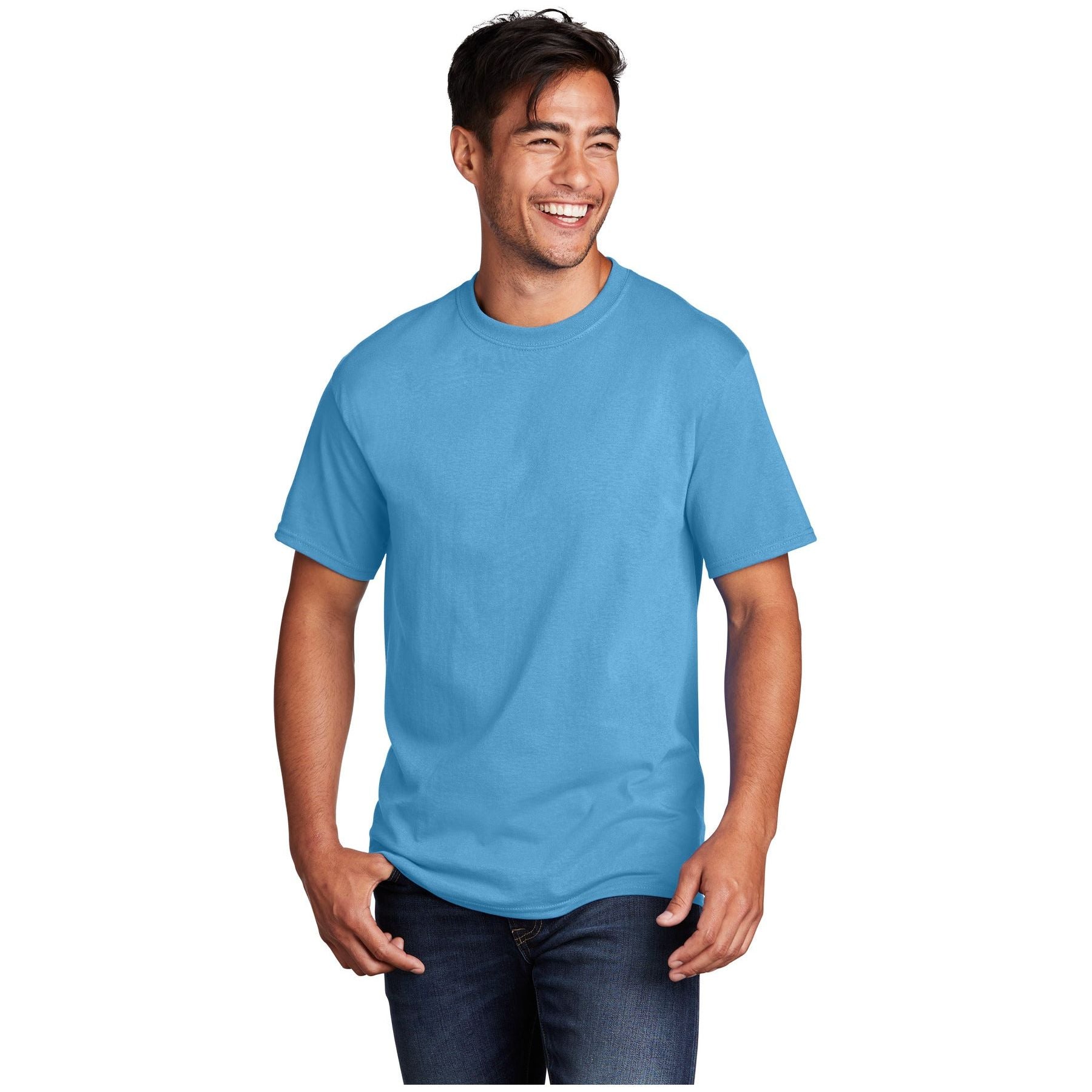 Port & Company ® - Core Cotton Tee. PC54 - Aquatic Blue - Port & Company PC54 T-Shirts Port & Company Aquatic Blue S