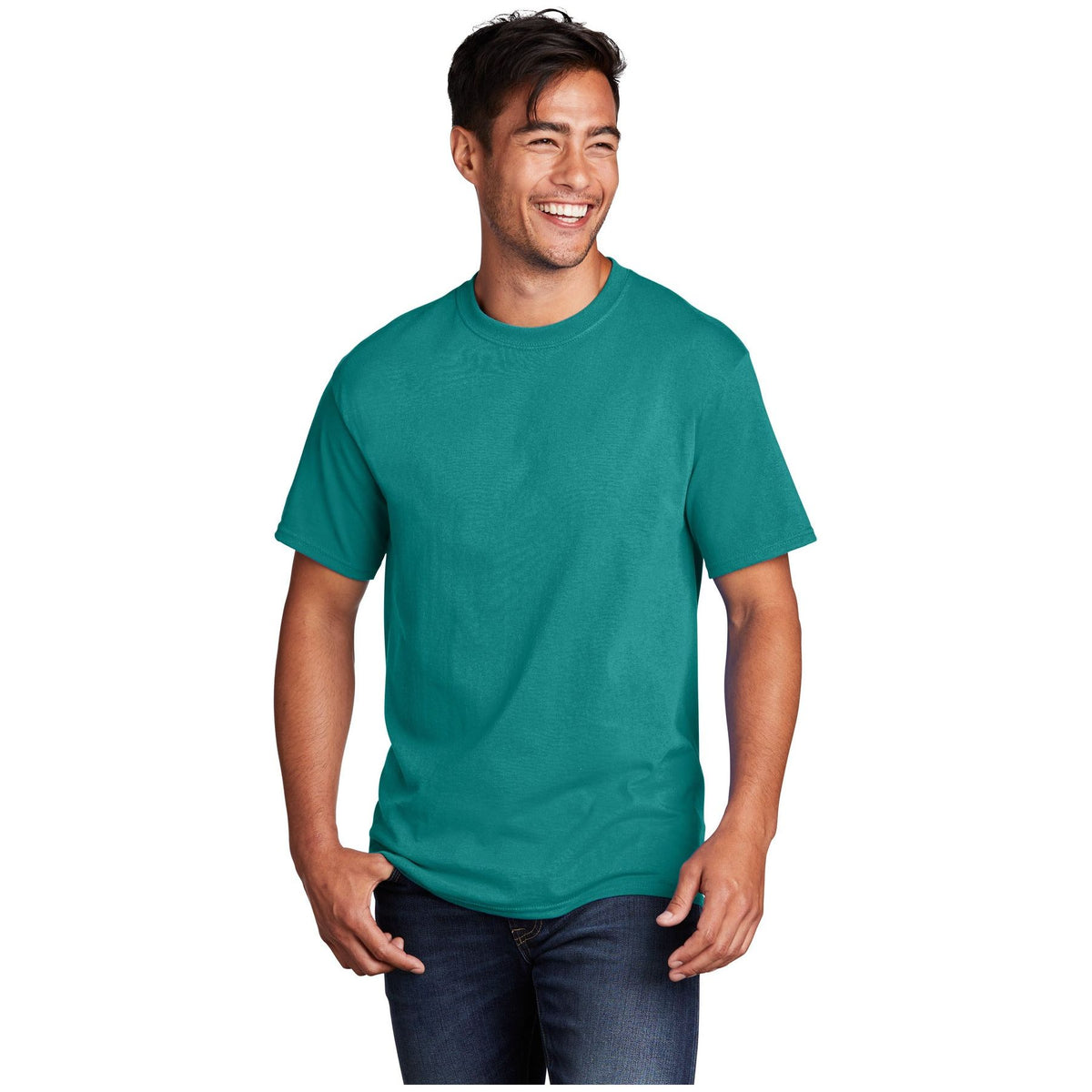 Port & Company ® - Core Cotton Tee. PC54 - Bright Aqua - Port & Company PC54 T-Shirts Port & Company Bright Aqua S