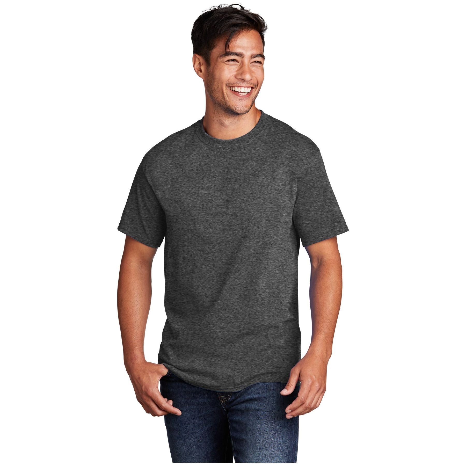 Port & Company ® - Core Cotton Tee. PC54 - Dark Heather Grey - Port & Company PC54 T-Shirts Port & Company Dark Heather Grey S