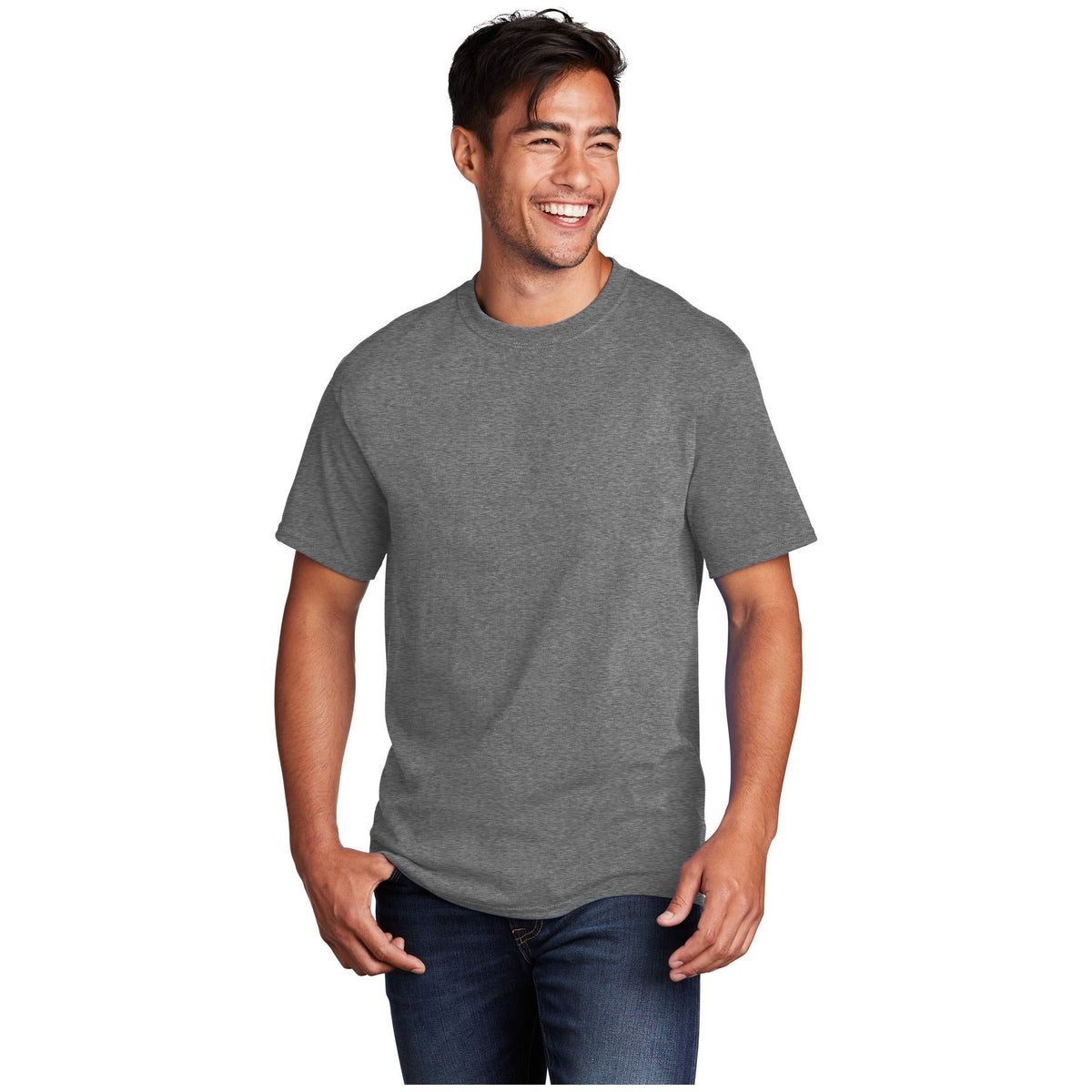 Port & Company ® - Core Cotton Tee. PC54 - Graphite Heather - Port & Company PC54 T-Shirts Port & Company Graphite Heather S