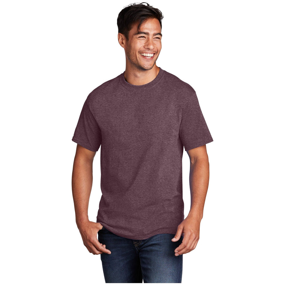 Port & Company ® - Core Cotton Tee. PC54 - Heather Athletic Maroon - Port & Company PC54 T-Shirts Port & Company Heather Athletic Maroon S