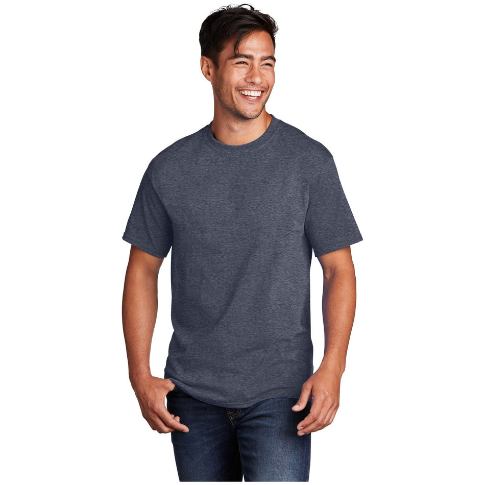 Port & Company ® - Core Cotton Tee. PC54 - Heather Navy - Port & Company PC54 T-Shirts Port & Company Heather Navy S