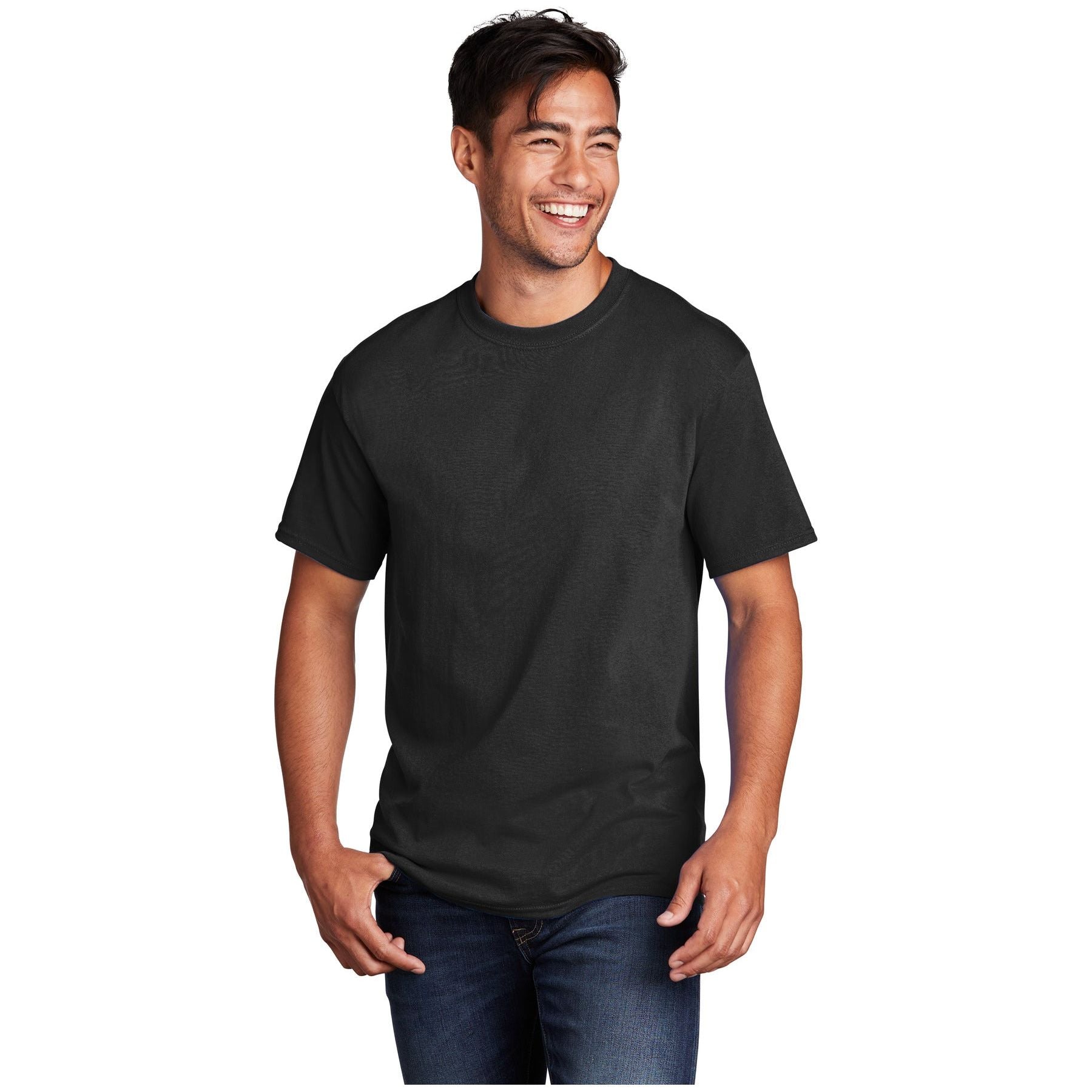 Port & Company ® - Core Cotton Tee. PC54 - Jet Black - Port & Company PC54 T-Shirts Port & Company Jet Black S