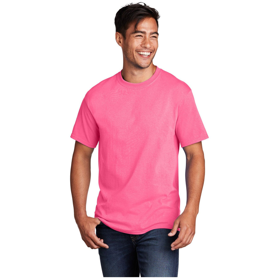 Port & Company ® - Core Cotton Tee. PC54 - Neon Pink - Port & Company PC54 T-Shirts Port & Company Neon Pink S