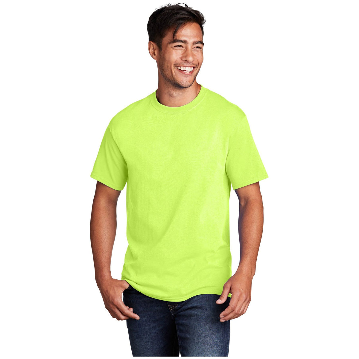 Port & Company ® - Core Cotton Tee. PC54 - Neon Yellow - Port & Company PC54 T-Shirts Port & Company Neon Yellow S