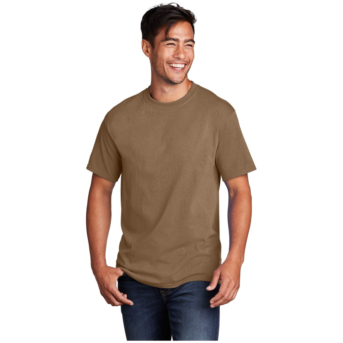 Port & Company ® - Core Cotton Tee. PC54 - Woodland Brown - Port & Company PC54 T-Shirts Port & Company Woodland Brown S