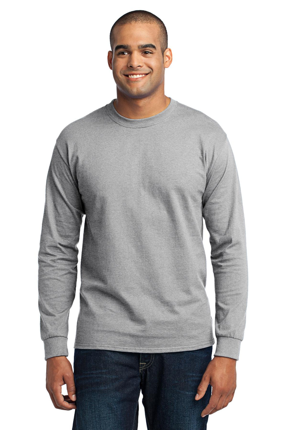 Port & Company ® Tall Long Sleeve Core Blend Tee. PC55LST - Port & Company PC55LST T-Shirts Port & Company Ash LT