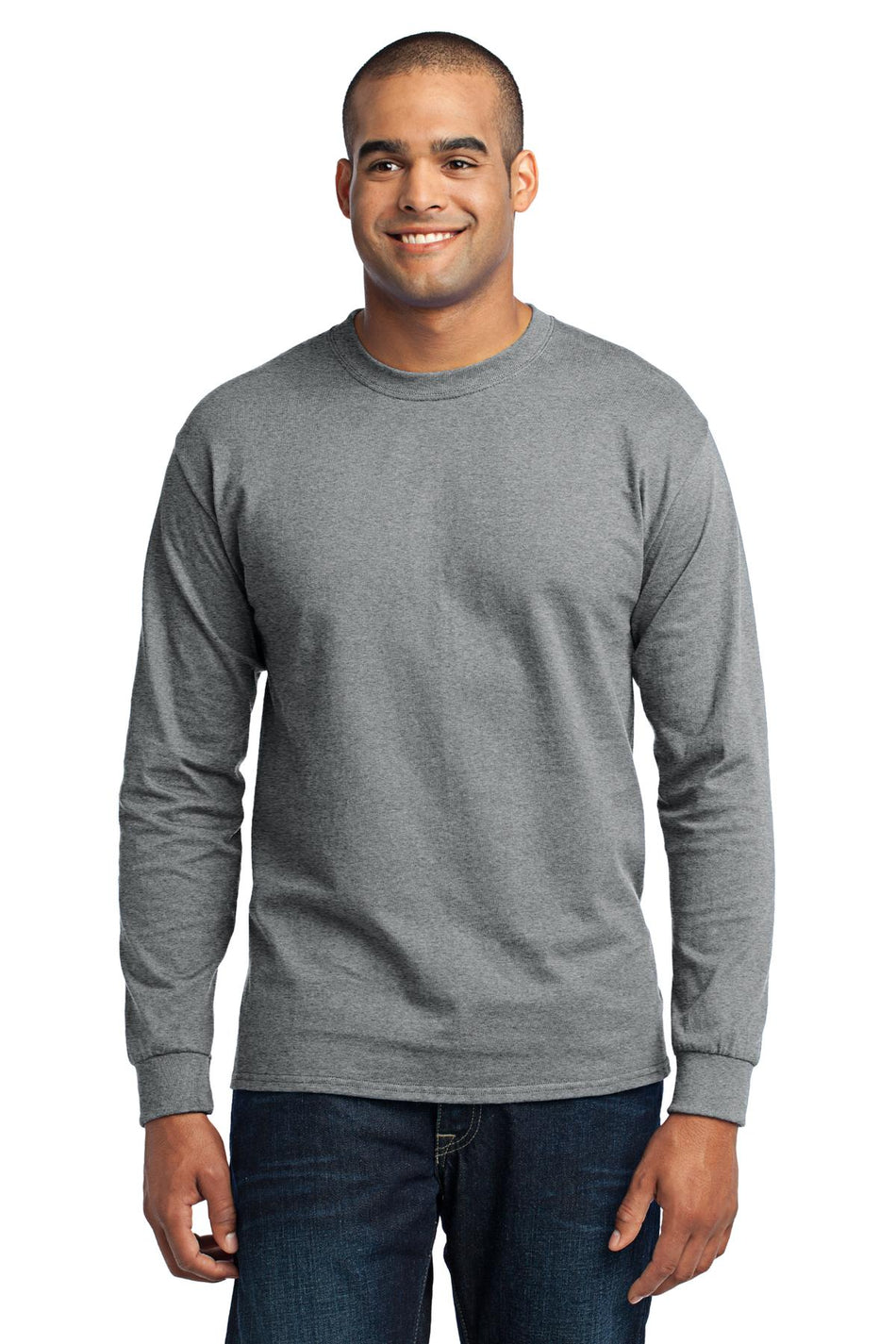 Port & Company ® - Long Sleeve Core Blend Tee. PC55LS - Athletic Heather - Port & Company PC55LS T-Shirts Port & Company Athletic Heather S