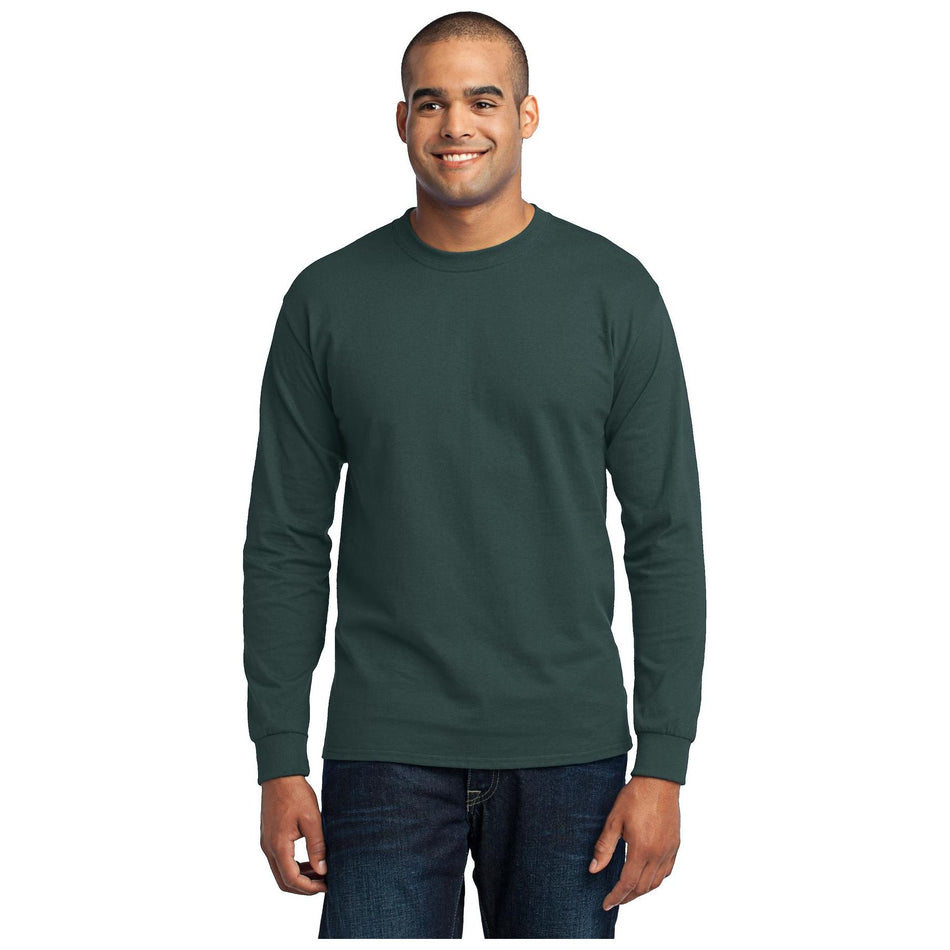 Port & Company ® - Long Sleeve Core Blend Tee. PC55LS - Dark Green - Port & Company PC55LS T-Shirts Port & Company Dark Green S