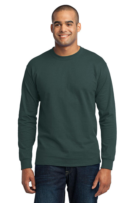 Port & Company ® Tall Long Sleeve Core Blend Tee. PC55LST - Port & Company PC55LST T-Shirts Port & Company Dark Green LT