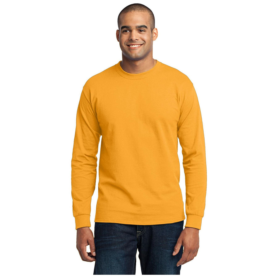 Port & Company ® - Long Sleeve Core Blend Tee. PC55LS - Gold - Port & Company PC55LS T-Shirts Port & Company Gold S