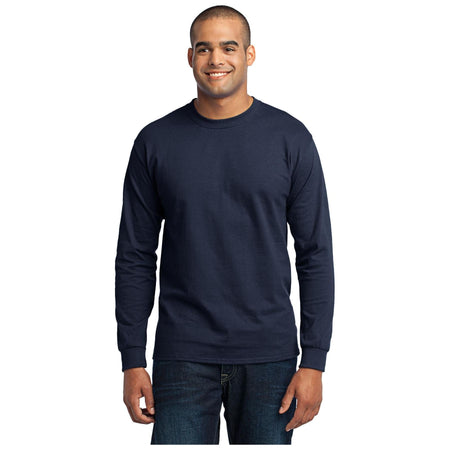 Port & Company ® - Long Sleeve Core Blend Tee. PC55LS - Navy - Port & Company PC55LS T-Shirts Port & Company Navy S