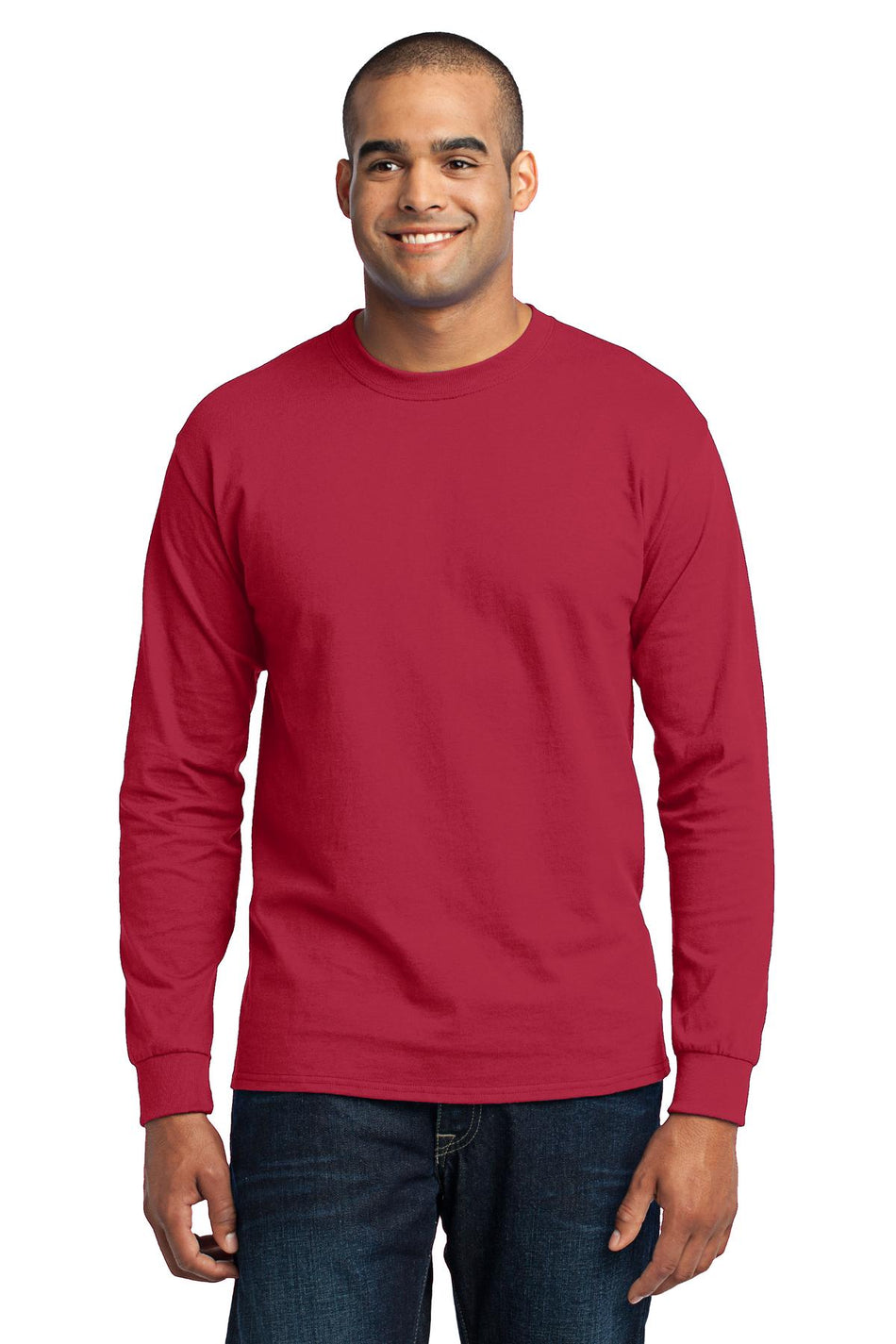 Port & Company ® - Long Sleeve Core Blend Tee. PC55LS - Red - Port & Company PC55LS T-Shirts Port & Company Red S