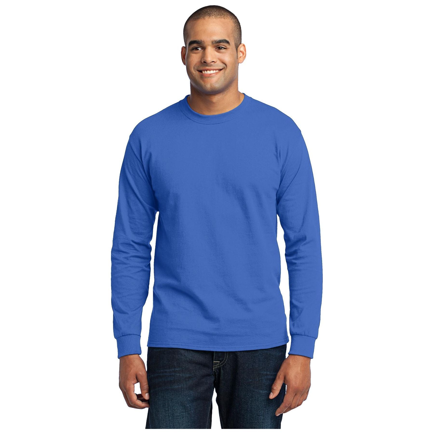 Port & Company ® - Long Sleeve Core Blend Tee. PC55LS - Royal - Port & Company PC55LS T-Shirts Port & Company Royal S