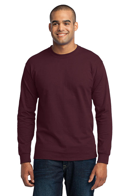 Port & Company ® Tall Long Sleeve Core Blend Tee. PC55LST - Port & Company PC55LST T-Shirts Port & Company Athletic Maroon LT