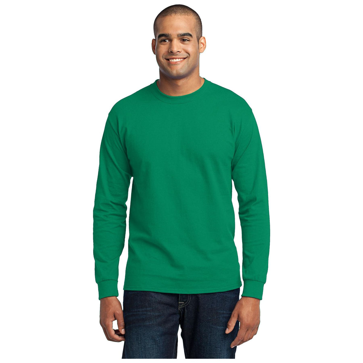 Port & Company ® - Long Sleeve Core Blend Tee. PC55LS - Kelly - Port & Company PC55LS T-Shirts Port & Company Kelly S