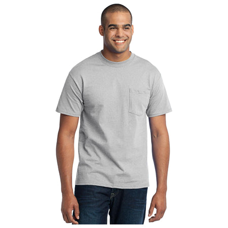 Port & Company ® - Core Blend Pocket Tee. PC55P - Ash - Port & Company PC55P T-Shirts Port & Company Ash S