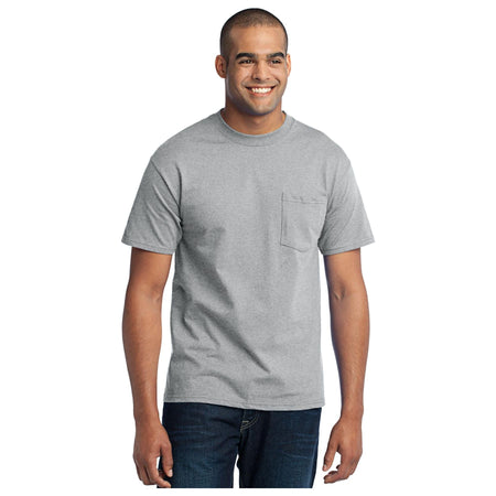 Port & Company ® - Core Blend Pocket Tee. PC55P - Athletic Heather - Port & Company PC55P T-Shirts Port & Company Athletic Heather S