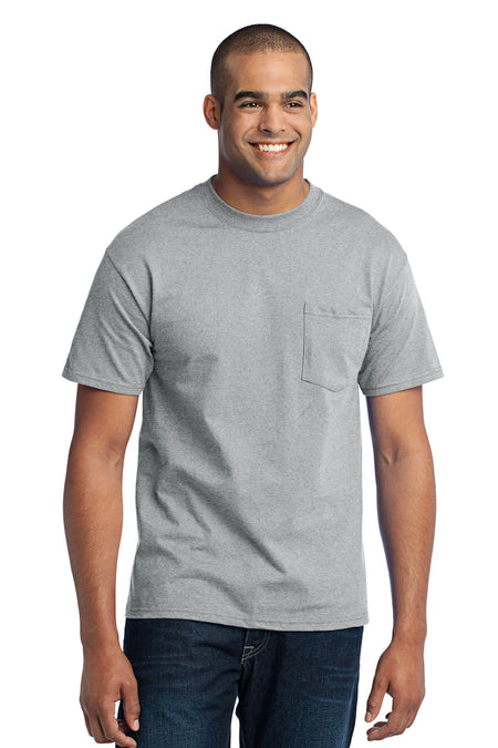 Port & Company ® Tall Core Blend Pocket Tee. PC55PT - Port & Company PC55PT T-Shirts Port & Company Athletic Heather LT