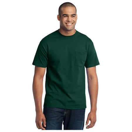 Port & Company ® - Core Blend Pocket Tee. PC55P - Dark Green - Port & Company PC55P T-Shirts Port & Company Dark Green S