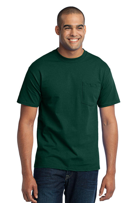 Port & Company ® Tall Core Blend Pocket Tee. PC55PT - Port & Company PC55PT T-Shirts Port & Company Dark Green LT