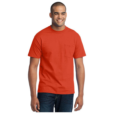 Port & Company ® - Core Blend Pocket Tee. PC55P - Orange - Port & Company PC55P T-Shirts Port & Company Orange S