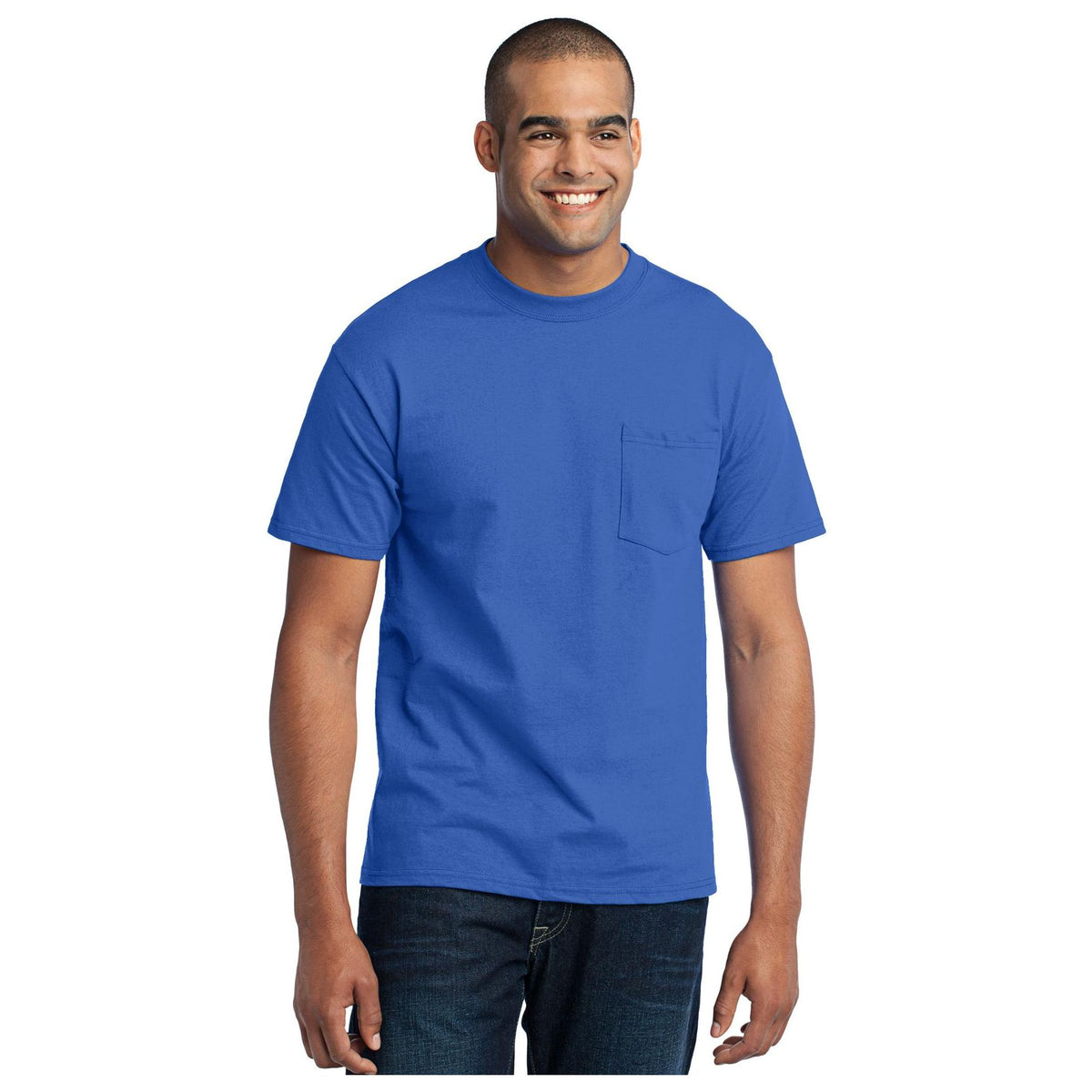 Port & Company ® - Core Blend Pocket Tee. PC55P - Royal - Port & Company PC55P T-Shirts Port & Company Royal S