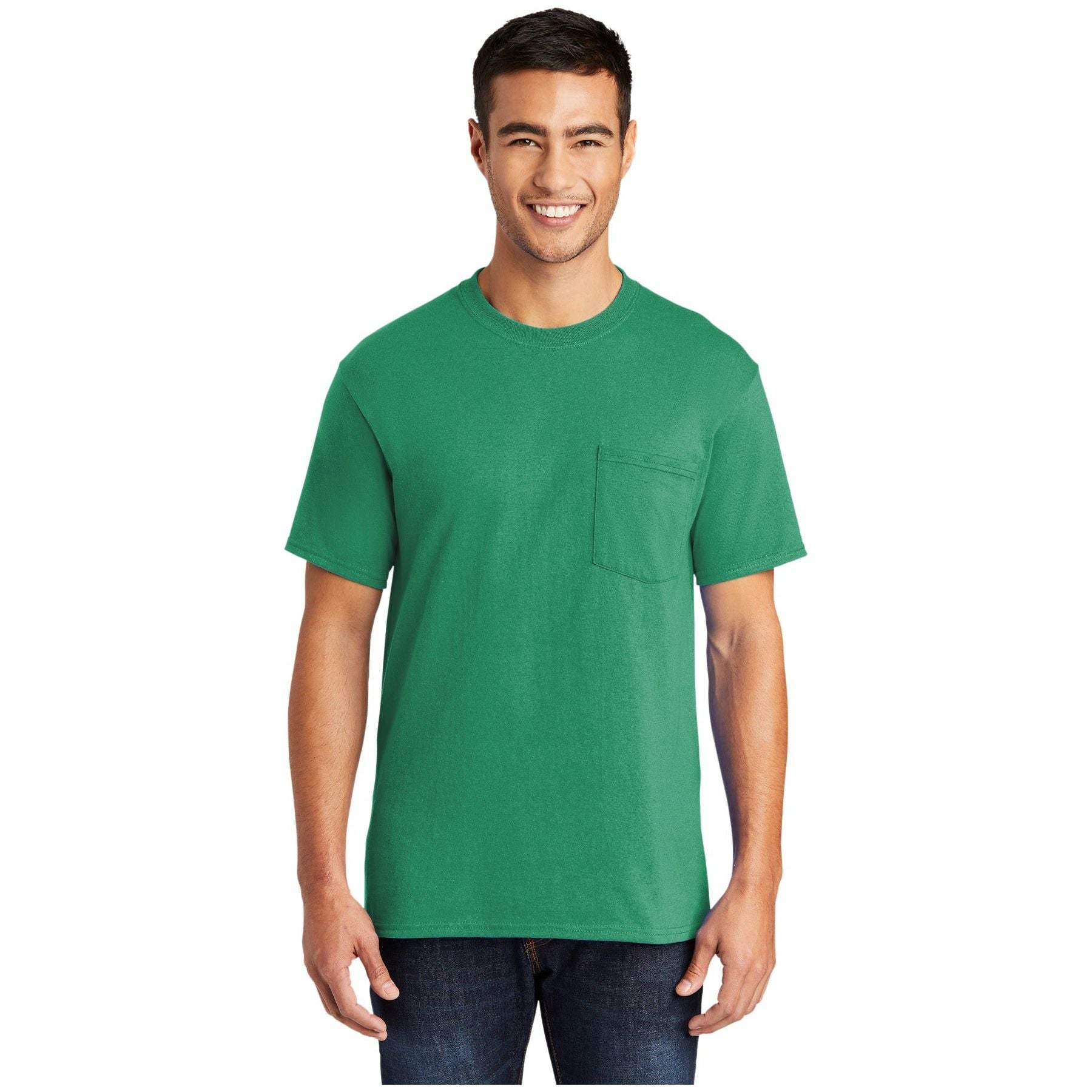 Port & Company ® - Core Blend Pocket Tee. PC55P - Kelly - Port & Company PC55P T-Shirts Port & Company Kelly S