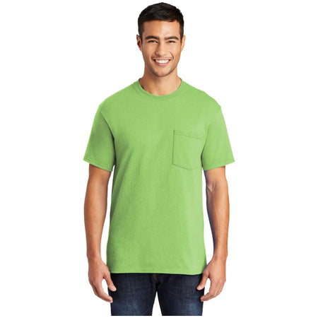 Port & Company ® - Core Blend Pocket Tee. PC55P - Lime - Port & Company PC55P T-Shirts Port & Company Lime S